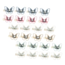 Baluue 24pcs Butterfly Hair Clips Stylish Hair Accessories for Girls Fairy Butterfly Clips