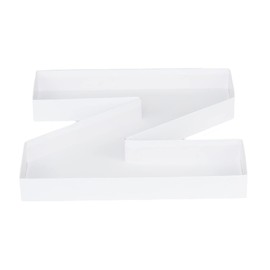 WENPACK 12" Cardboard Letter Shaped Mache Decorative Strawberries Fillable Sweets Candy Box with Clear Lid (White, Z)