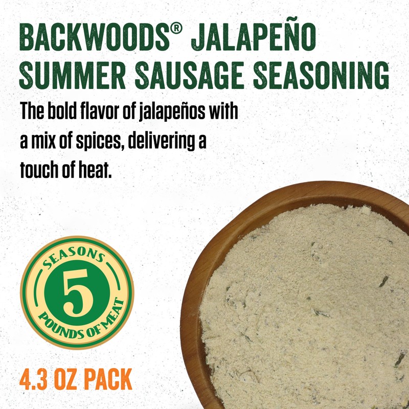 LEM Backwoods Cured Sausage Seasoning with Cure Packet, Jalapeno Summer