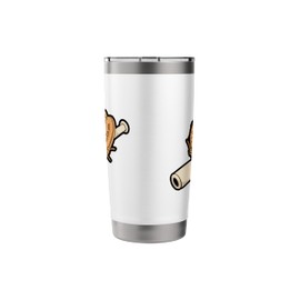 Ice Cream Sprinkled Baseball Glove Art Stainless Steel Insulated Tumbler