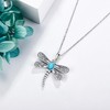 ONEFINITY Dragonfly Necklace 925 Sterling Silver Moonstone Opal Turquoise Dragonflys