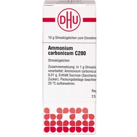 Ammonium carbonicum C200 DHU Globules, 10 g Globules