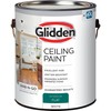 Glidden Interior Latex Ceiling Paint, White, Flat,1 gal