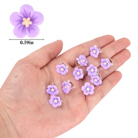 Bumlofa 20 Stücke Haarklammer Klein, Haarspange Blume in Lila, Haarspangen Mädchen für Frisuren Deko & Party Look