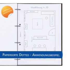 flexiNotes Notebook, A5, type: chamomile, dotted, 75 sheets, dotted, ring S