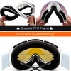 JULI Kids Ski Goggles,Interchangeable Double Layer Spherical Lens,OTG Anti-Fog Snowboard