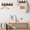 Kuhome 2pcs Coat Rack Wall Mount Wooden Hat Rack for