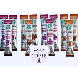 VIA D'Elite Box Variety Sampler Pack Instant Coffee Gift 12 sticks - French Roast, Pike Place, Colombia, Italian Roast with Free Bonus 2 Packets of Hot Cocoa for a perfect Holiday gift