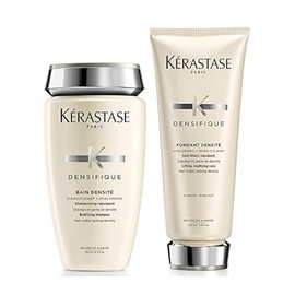 Kerastase Densifique Densité Champú y Acondicionador Set para cabello fino, fino y adelgazante – Espesa, fortalece, elimina la acumulación y añade brillo con ácido hialurónico