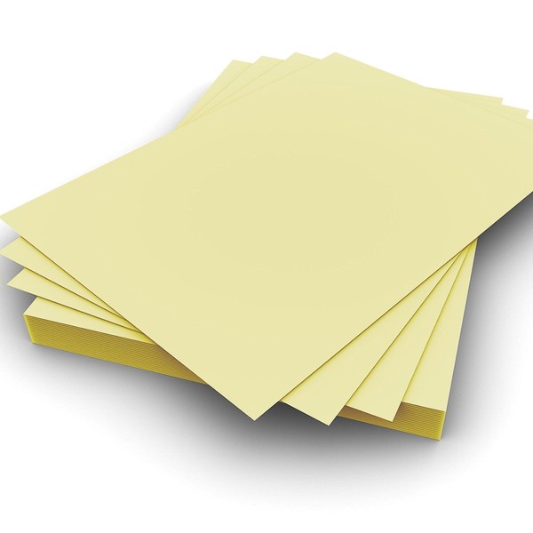 Party Decor A4 80gsm Plain Pastel Yellow smooth paper Pack of 500 Perfect for Printing on and general office use