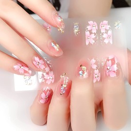Nanosase 3D Nail Stickers Art, Stylish Nail Polish Strips with Extra Replacement Nail Decals.(Set of 2) (K17 Glee Belle)