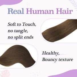 Sindra Clip in Hair Extensions Real Human Hair 18Inch Chocolate Brown Hair Extensions Real Human Hair Clip ins Remy Straight For Woman 120G 6Pcs(clip#4 18inch)