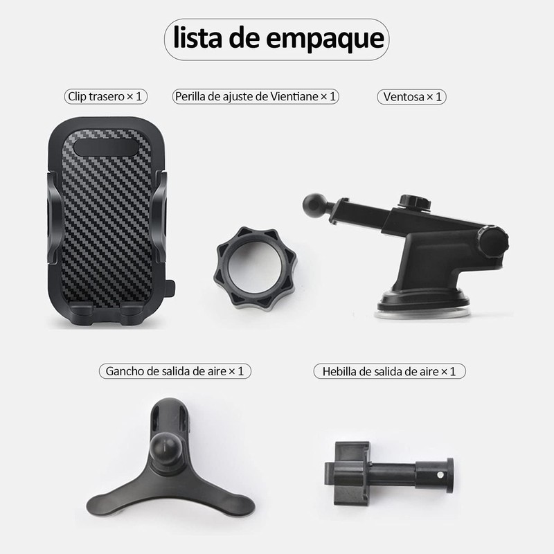 Soporte Celular Automóvil 【3 en 1】 Teléfono Móvil