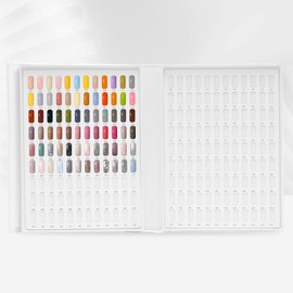 YINGJEE Professional 216 Nail Colors Display Chart, Nail Gel Polish Organizer Card Book, Nail Art Salon Nail Swatch Stick Card board Painting Practice Book