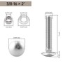 Glvaner (8 Sets) 3/8-16 x 2 Stainless Steel Carriage Bolts