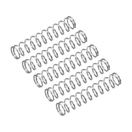 QUARKZMAN 5 x Compression Spring Compression Springs 304 Stainless Steel Spring Spring Spring 5 mm AD 0.5 mm Wire Size 25 mm Free Length Coil Spring Coil Springs Spring Steel Spring Silver