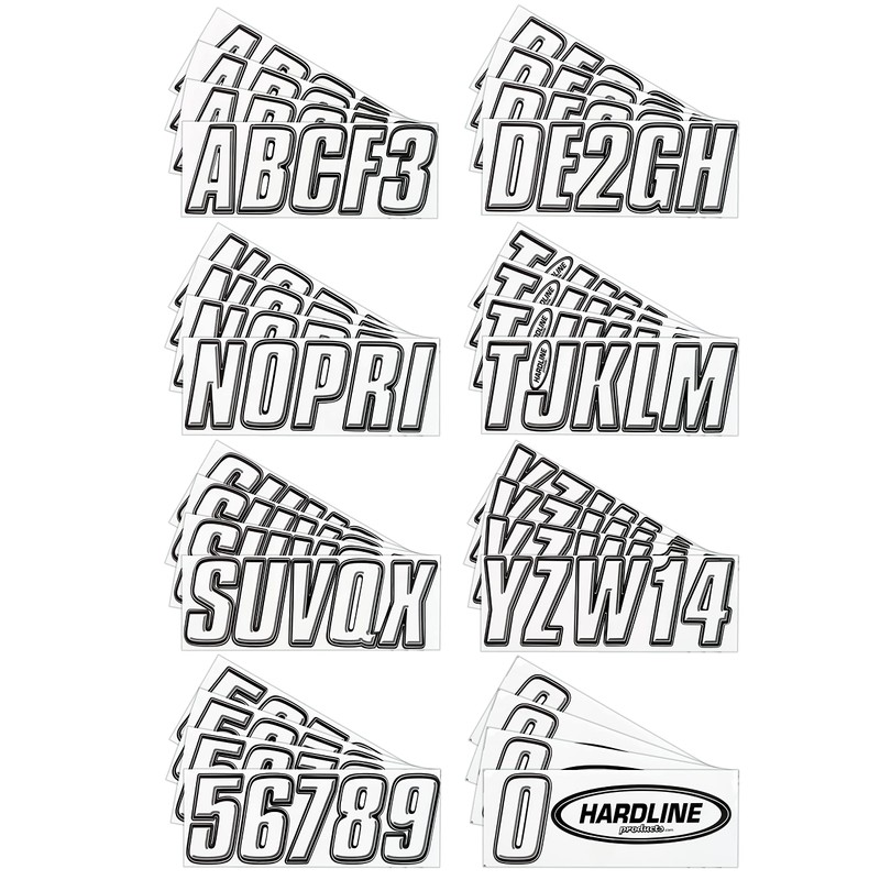 Hardline Products Series USA 800 Boat Registration Number Kit –