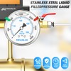 MEANLIN MEASURE 0~3000Psi Stainless Steel Liquid Filled Pressure Gauge 2.5"