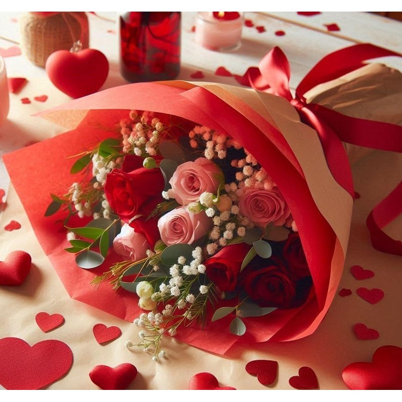 Tissue Paper red 50x70cm, 30 Sheets, Quality Tissue Paper for