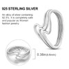 Parmuz 925 Sterling Silver bands Rings for Woman 3 Layer
