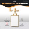 YACEYACE White Gift Bags - Medium Size, 20 Pcs, 8"x4"x10.5",