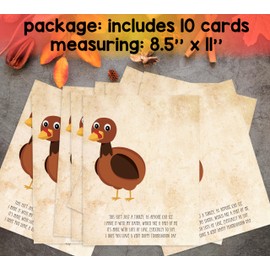 Handprint Art Craft Kits, DIY Happy Thanksgiving Keepsake, Handprint Baby Keepsake Gifts, 10 Turkey Cards, Thanksgiving Party Games, Make Your Own Thank You Greeting Cards Gifts for Mom and Dad, 01