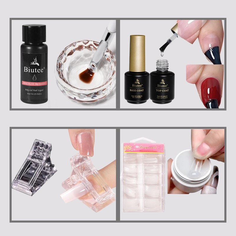 Biutee Polygel Set, Length Tip, Nail Gel Set, Length Tip,