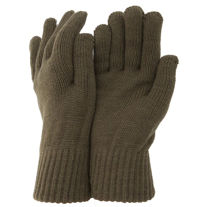 CLEARANCE - Mens Thermal Knitted Winter Gloves (One Size) (Black)