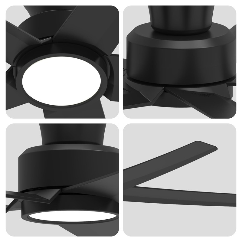 ocioc 52 inch Ceiling Fans with Lights, Large Air Volume