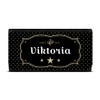 Geldbörse mit Namen Viktoria - Design Retro Wappen - Brieftasche,