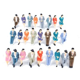 Gutshof miniaturen Pack of 25 Sitting Figures 1:32 Scale Model Making Accessories Model Railway Figures Painted