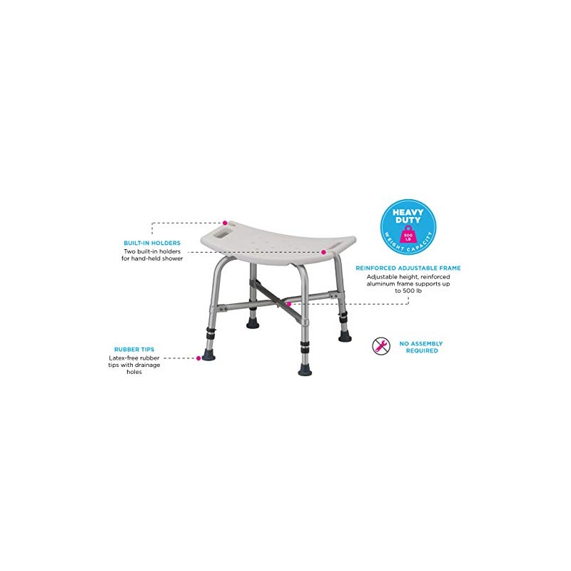 NOVA Medical Products Heavy Duty Shower Bath Chair 500 lb.