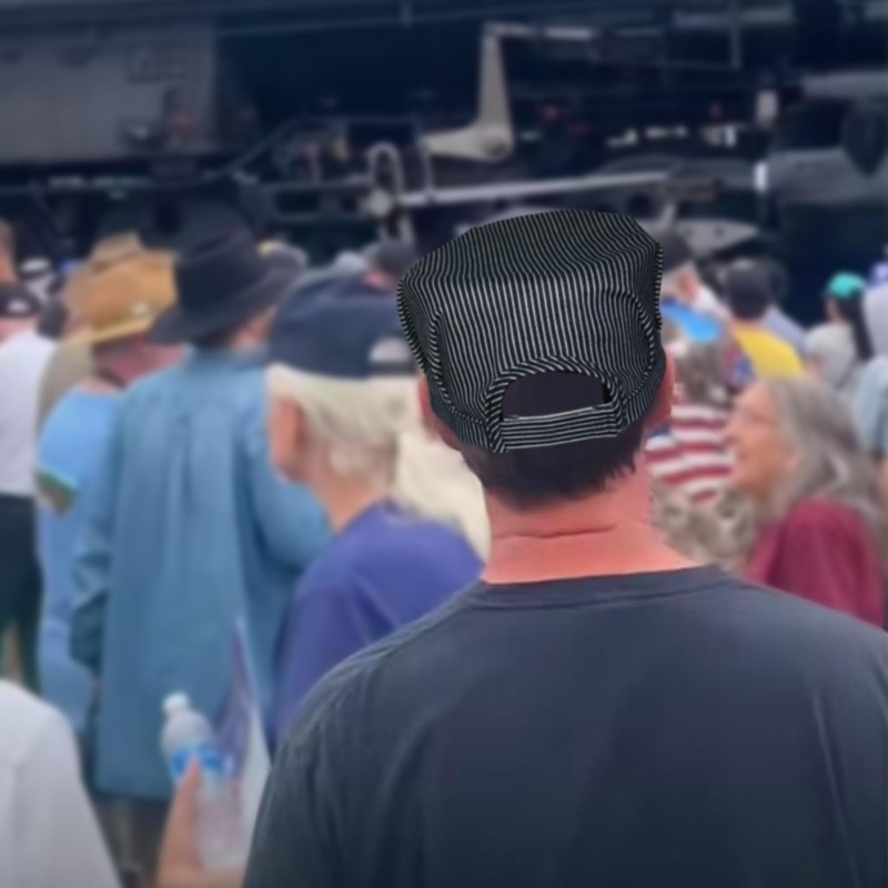 CTW Home Collection Blue and White Railroad Engineer Hat Train