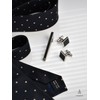 Tavarat Tps-003R Men's Tie Clip, Made in Japan, Genuine Leather,
