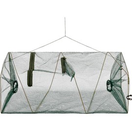 normani Bait Fish Trap Eel Trap with Food Bag 55 cm to 120 cm Fishing Net Crab Trap Foldable Fishing Net Trap Size 55 cm