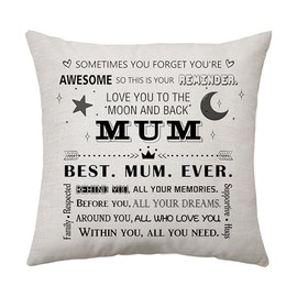 Aconesong You're Awesome Mum Gifts Cushion Cover Cushion Case Throw Pillow Cover Gift for Mum Mother from Dughter Son Idea Mum Birthday Gifts Mother's Day Decoration 45 x 45 cm (Mum)