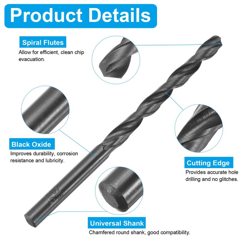 sourcing map Tap and Drill Bit Set, 1pcs 1/4-32 UNEF