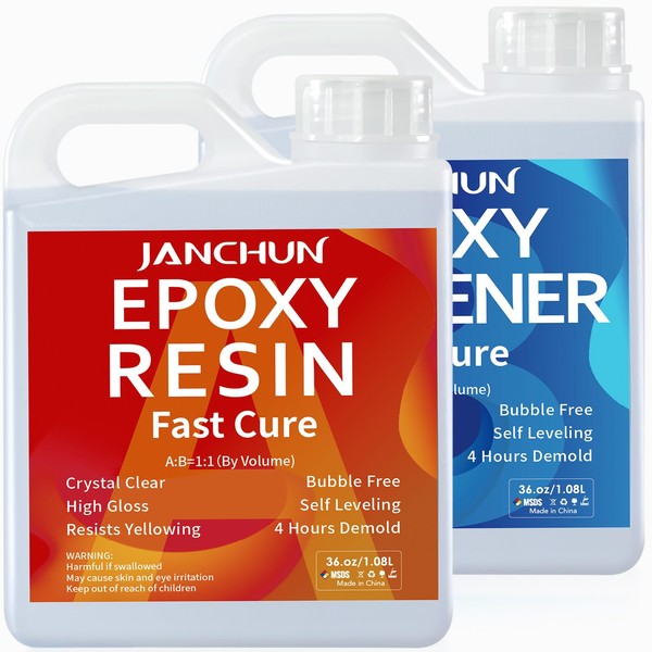 Crystal Clear Epoxy Resin Kit 72oz, No Bubble No Yellowing