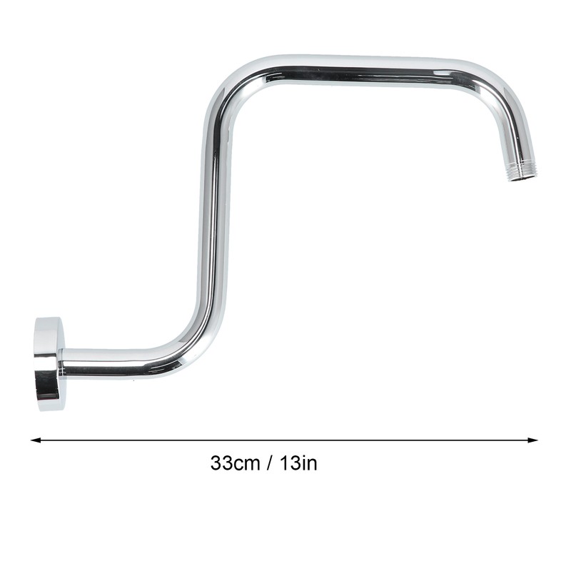 13in S Shape Shower Arm American Stainless Steel Shower Head