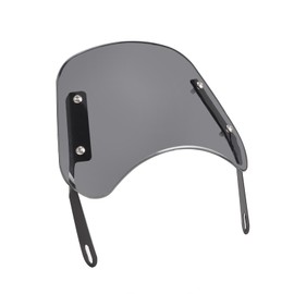 azumafy Windshield Motorcycle Screen Deflector General Purpose Cowl with Hardware Visor Clear Black (Gray)