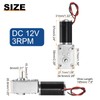 sourcing map DC 12V 3RPM Worm Geared Motor 8mm D