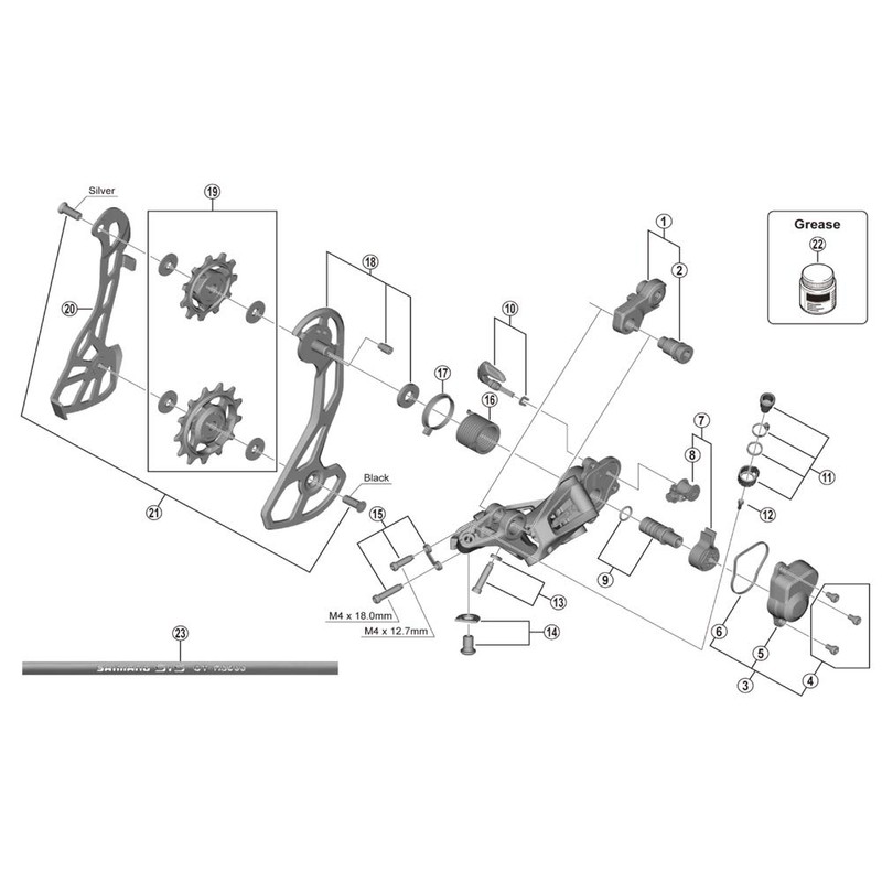Shimano Spares RD-RX810 outer plate assembly GS
