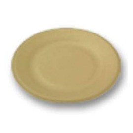 World Centric Compostable Unbleached Plant Fiber Plate, 6 inch - 1000 per case.