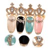 Beavorty Glamorous Manicure Tail Ring Set 4pcs Rhinestone Nail Charms