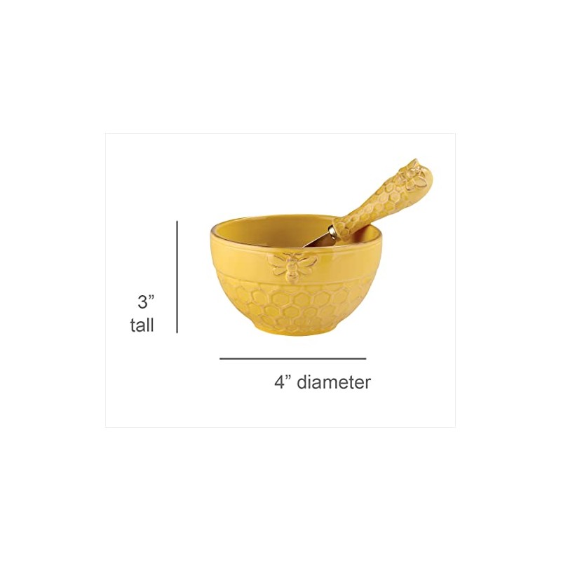 October Hill Boston International Embossed Stoneware Bowl and Spreader, 2-Piece