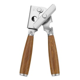 Upgraded Efficient Manual Can Opener - Selected Solid Wood Handle, Sharp and Smooth Blade Edge, Portable Design, Easy-Open Large Knob, Versatile for Various Bottle Caps(Boluoge)