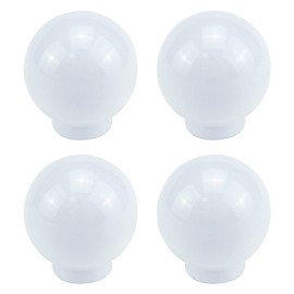 Pastlla 4pcs Round Ball Knobs Cabinet Small Knobs Decorative Drawer Knobs Modern Kitchen Hardware for Dresser Cupboard Wardrobe Bathroom White