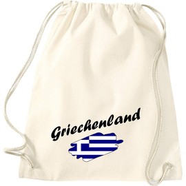 ShirtInStyle Gym Bag Gym Bag Greece Flag Country Countries, natural