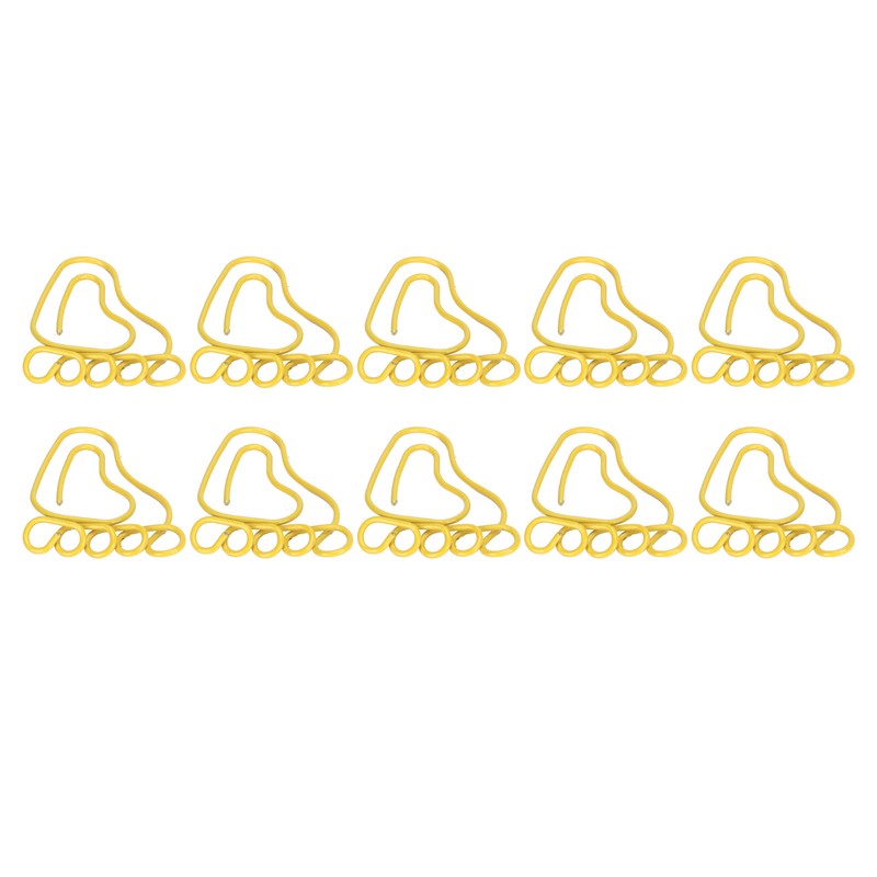 100pcs Paper Clip Foot Shape Cute Anti Slip Portable Paperclip