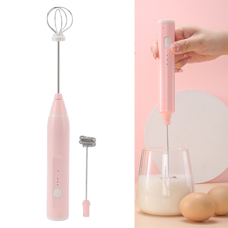 Mini Electric Stirrer Cordless Multifunction Electric Eggbeater with 2 Eggbeater